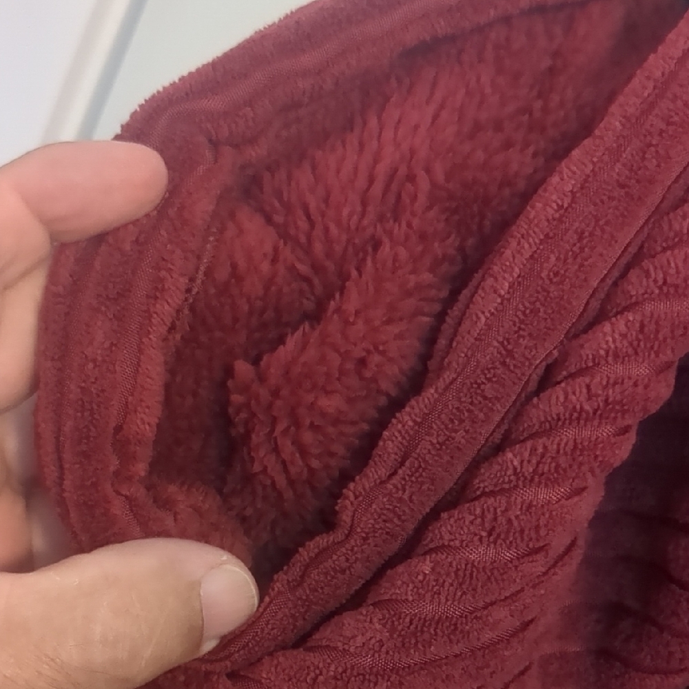 Champion Men's Burgundy Zip-Up Sweater - Picture 7 of 8